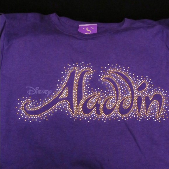 Aladdin Disney purple embellished T-shirt - Picture 3 of 4